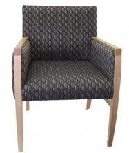Victoria Exposed Timber Arm Chair C556X. Timber Legs Clear Natural Finish. Any Fabric Colour